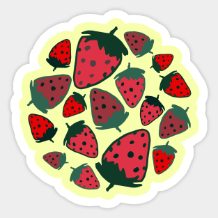 Strawberry red summer fruit Sticker